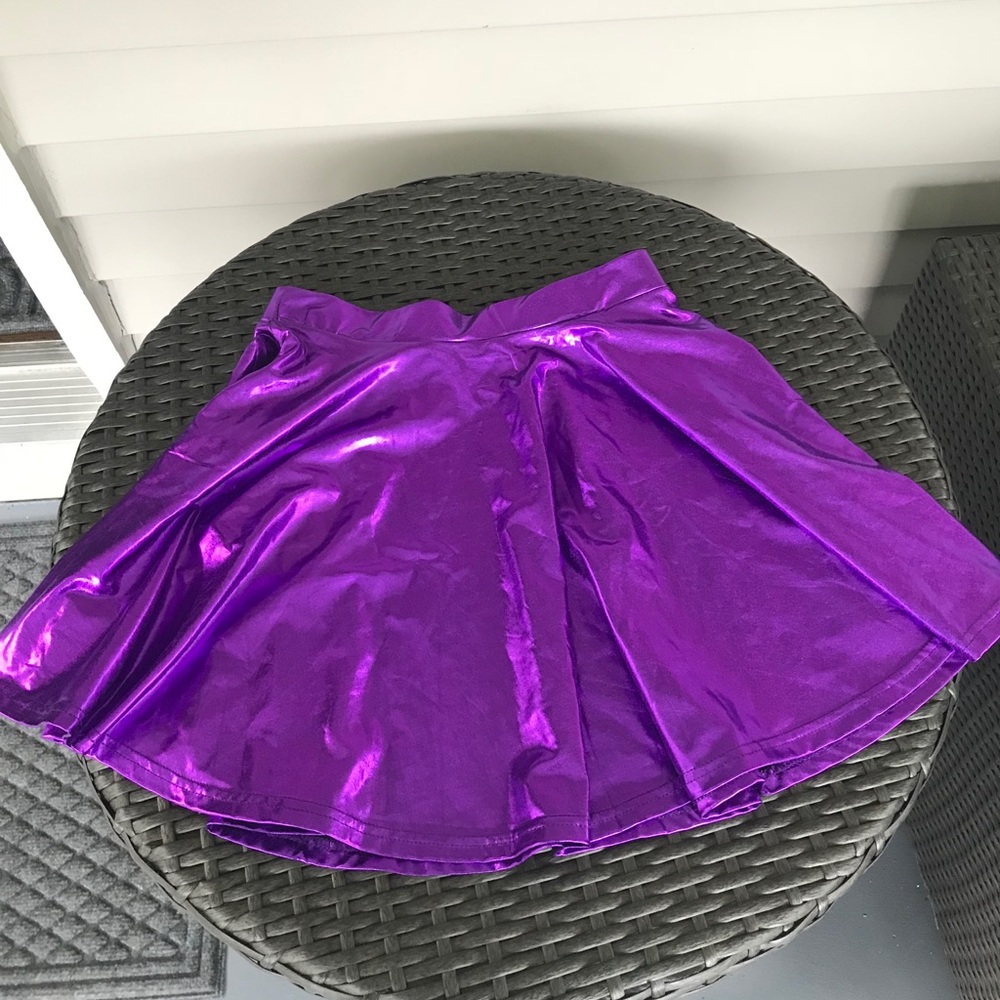 Purple metallic costume skirt